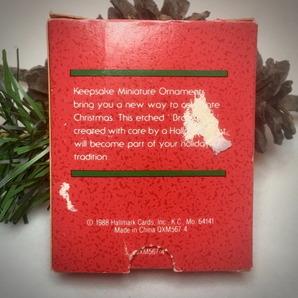 Vintage 1988 Hallmark Keepsake Miniature Ornament - Brass Christmas Tree - Picture 4 of 6